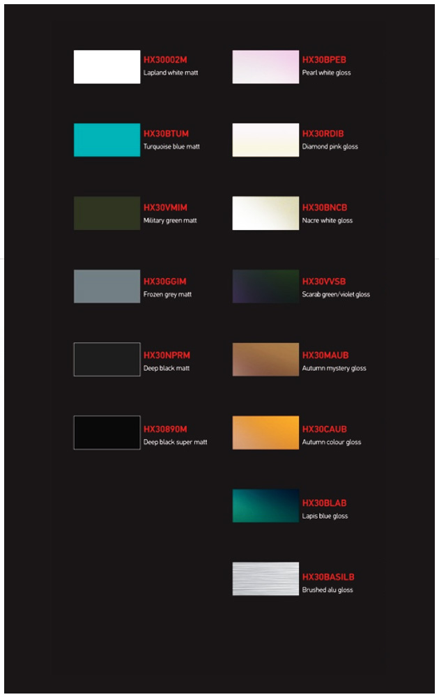 Vehicle Colour Change and wraps, a selection of our colours and